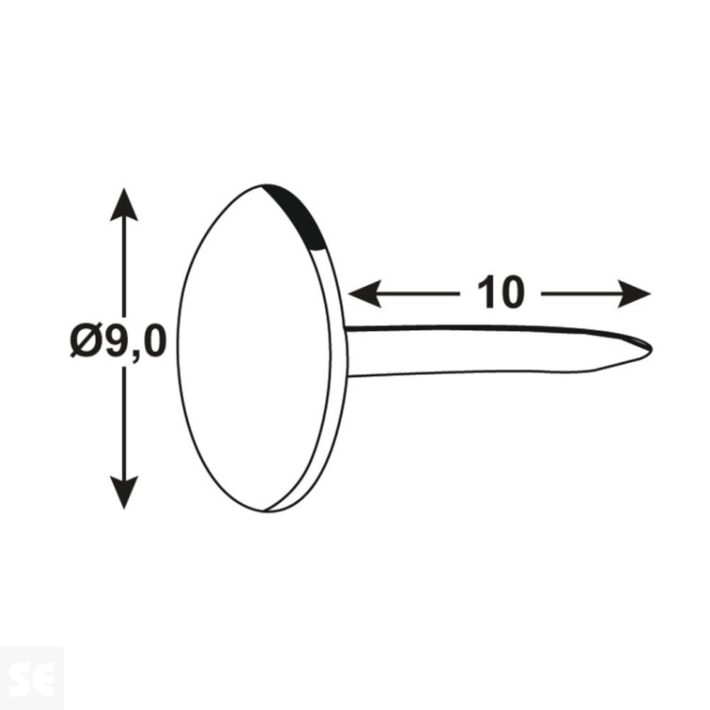 Chinchetas Blanco 1,0x9 mm (100 uds.)