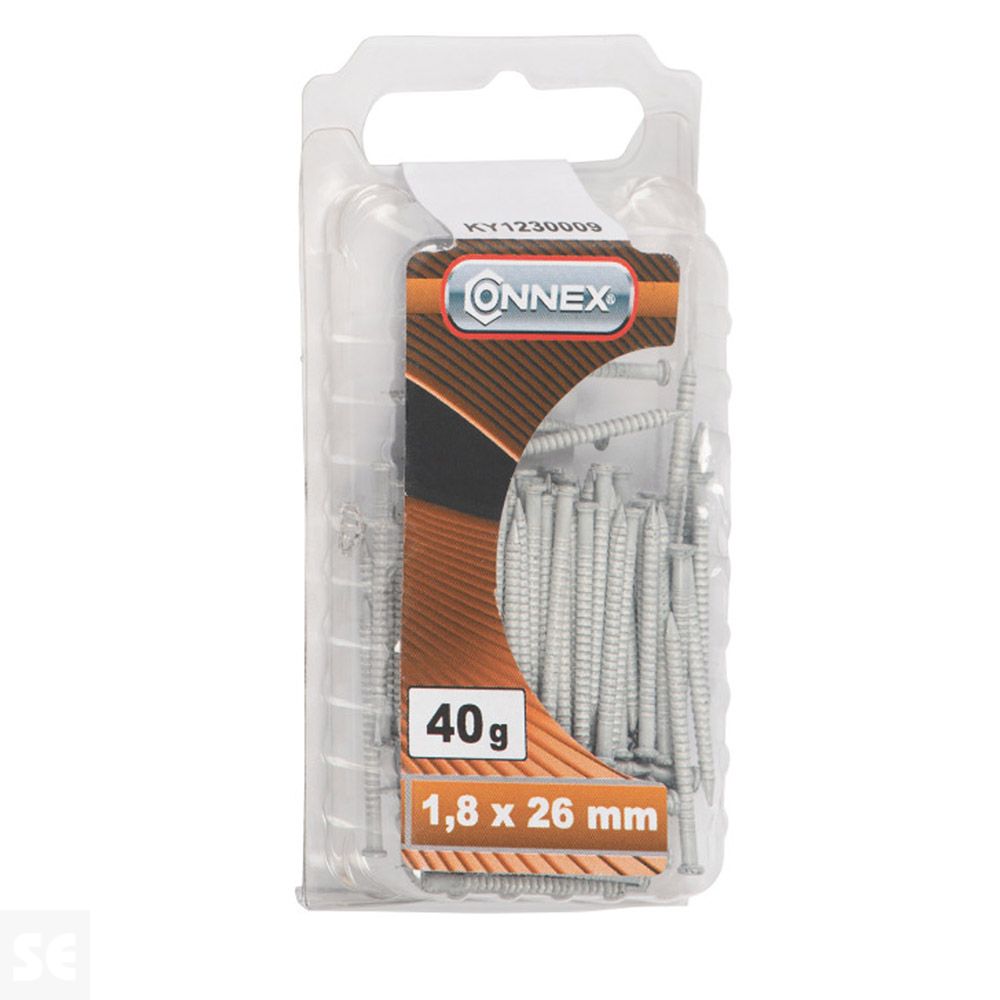 Clavos de Acero Blanco 18x26mm. (40 gramos)