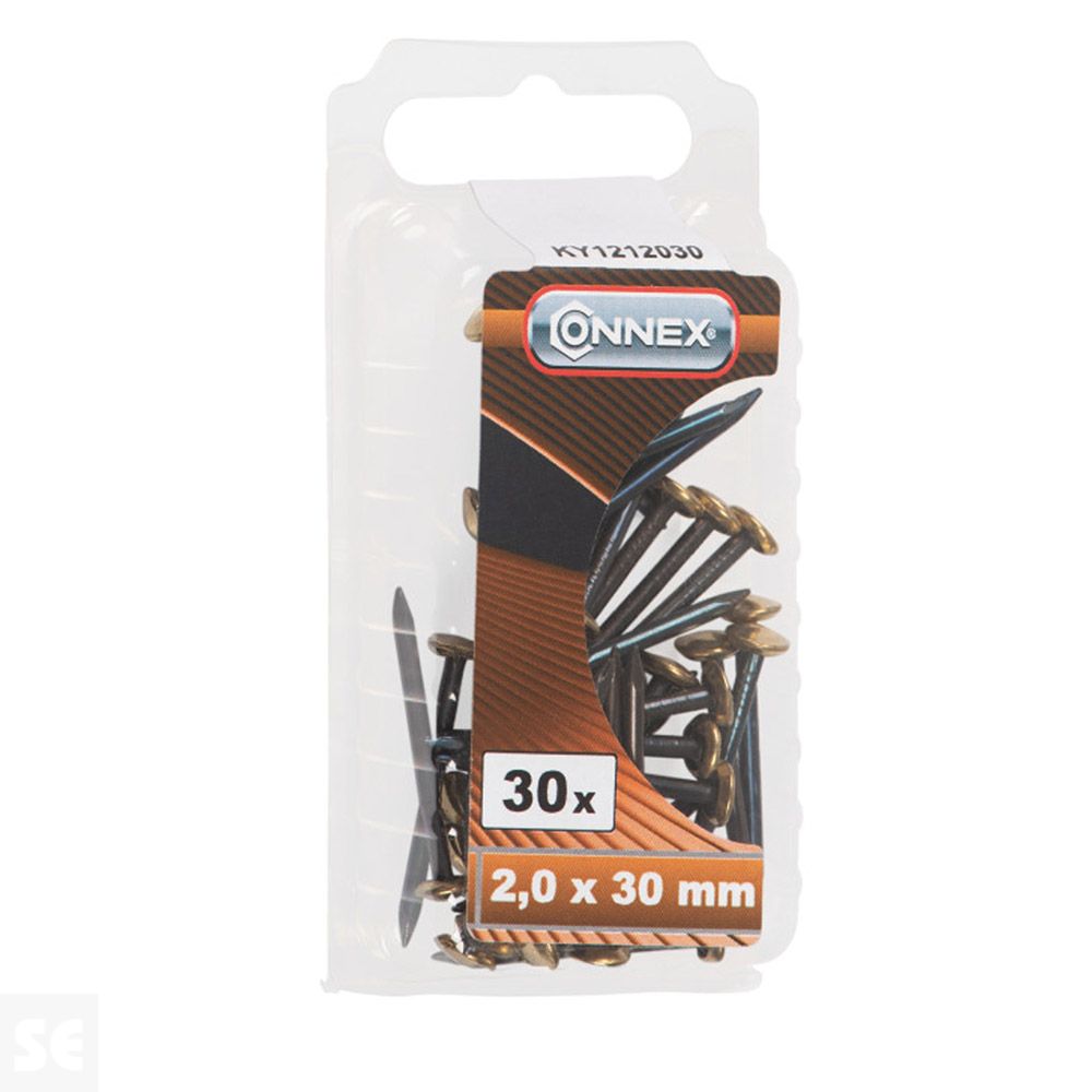 Clavos de Acero 2,0 x 30 mm Latonado (30u.)
