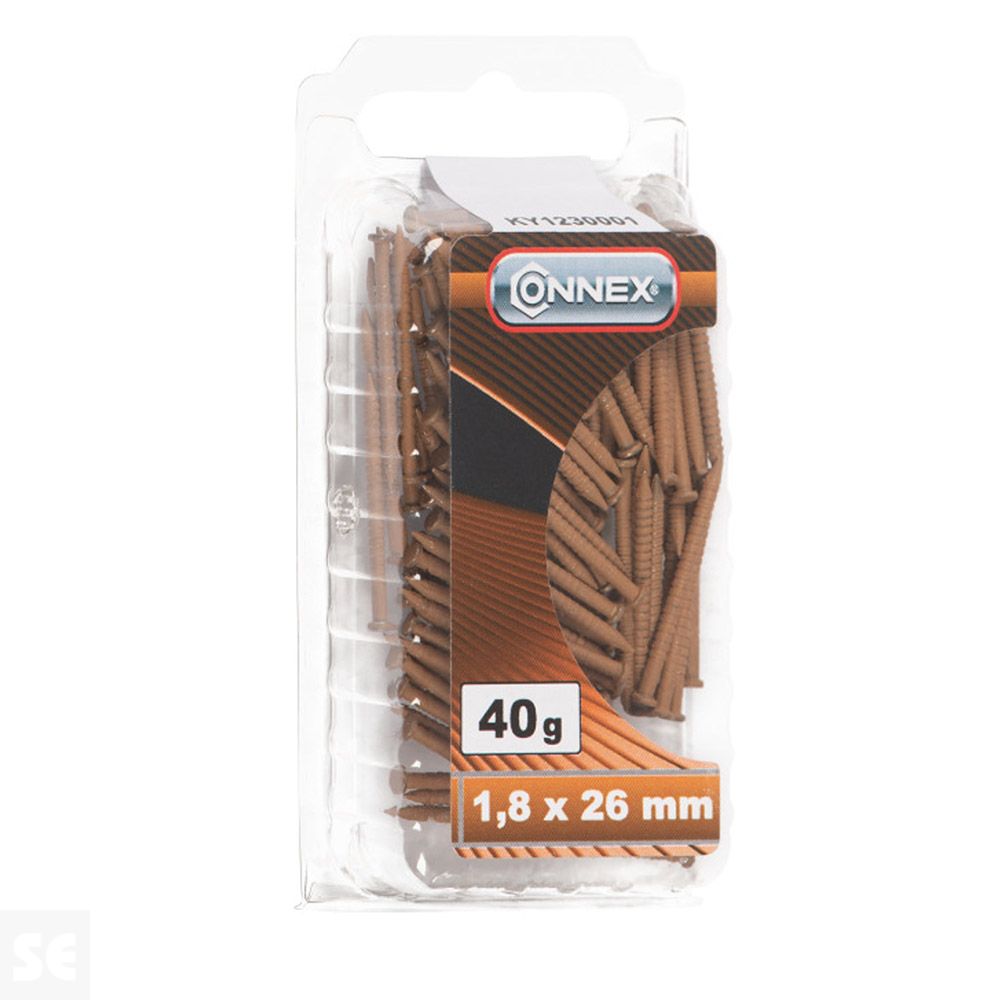Clavos de Acero Marrón 18x26 mm. (40 gramos)