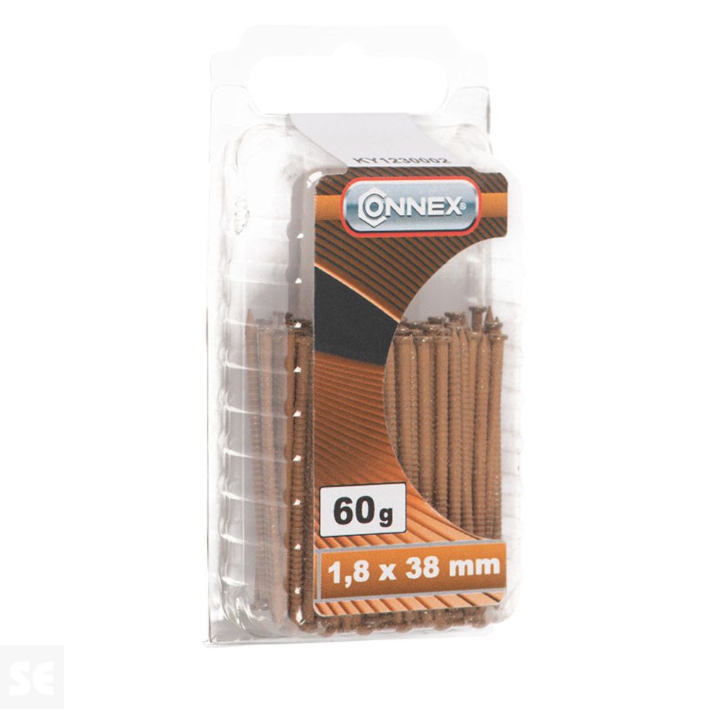 Clavos de Acero Marrón 18x38 mm. (40 gramos)