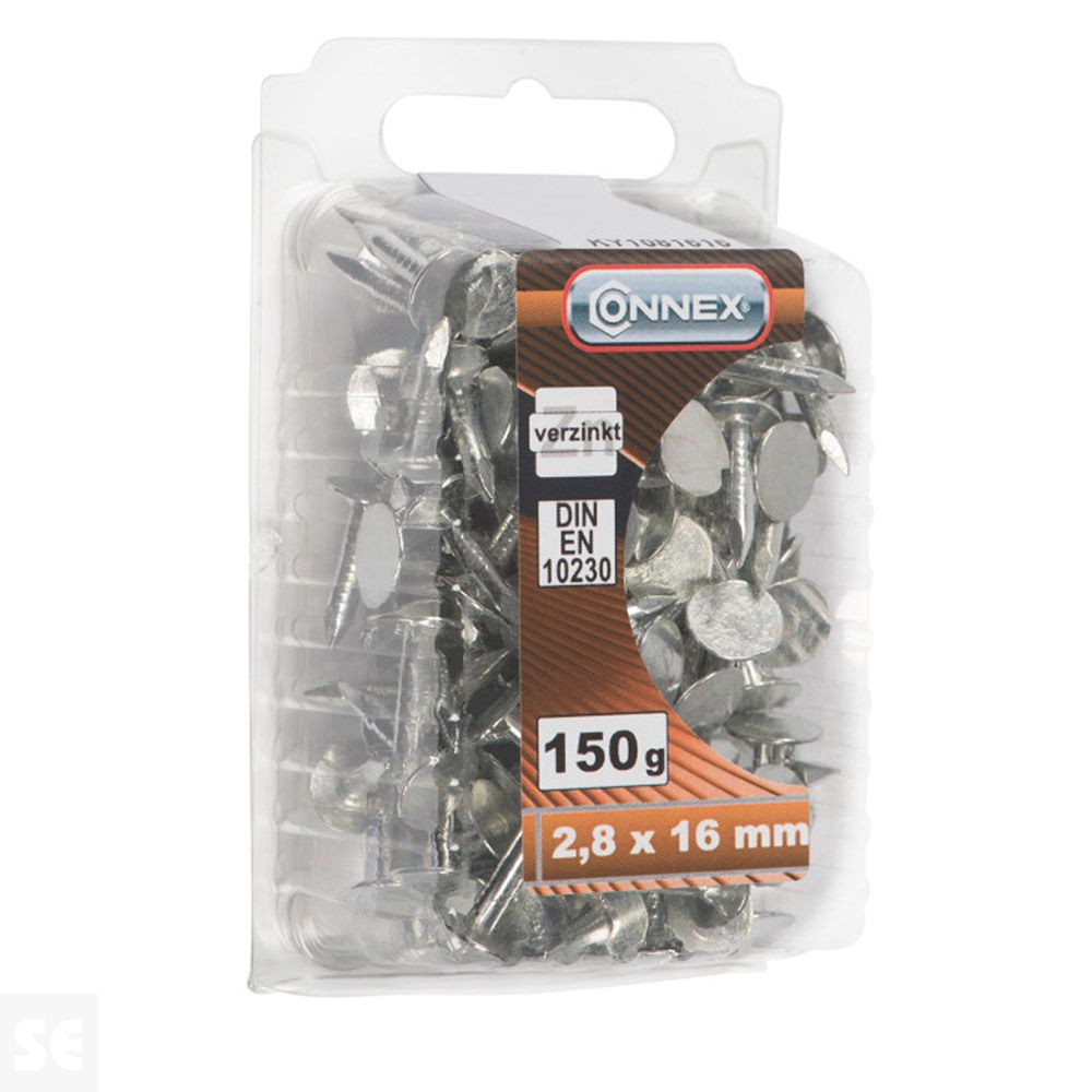 Clavos Aislamiento Cincados 2,8x16mm. (150 gramos)