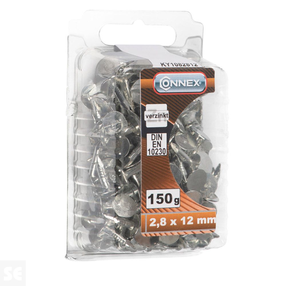 Clavos Aislamiento Cincados 2,8x12mm. (150 gramos)