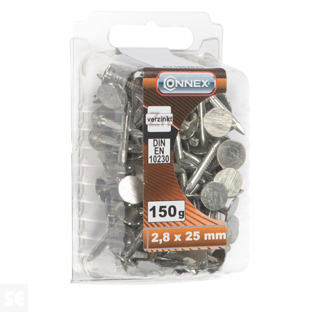 Clavos Aislamiento Cincados 2,8x25mm. (150 gramos)