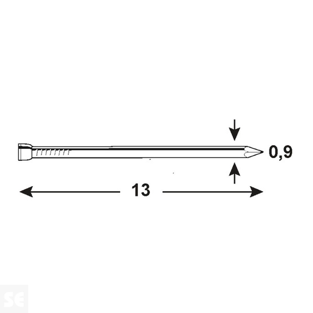 Clavos Metal Cabeza Cónica 9 (80 gramos)