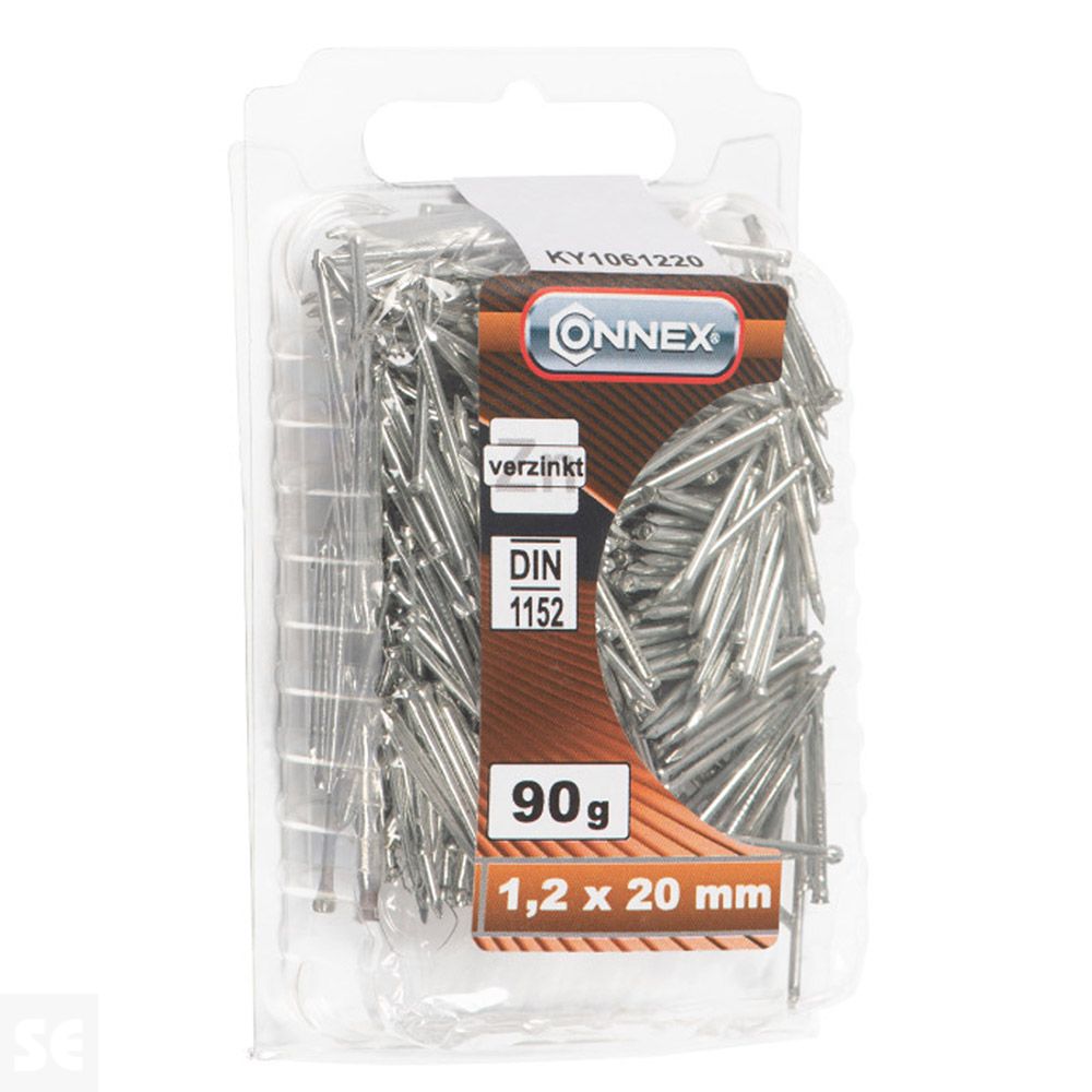 Clavos Cabeza Cónica Galvanizada 1,2 X 20 mm (90 gramos)