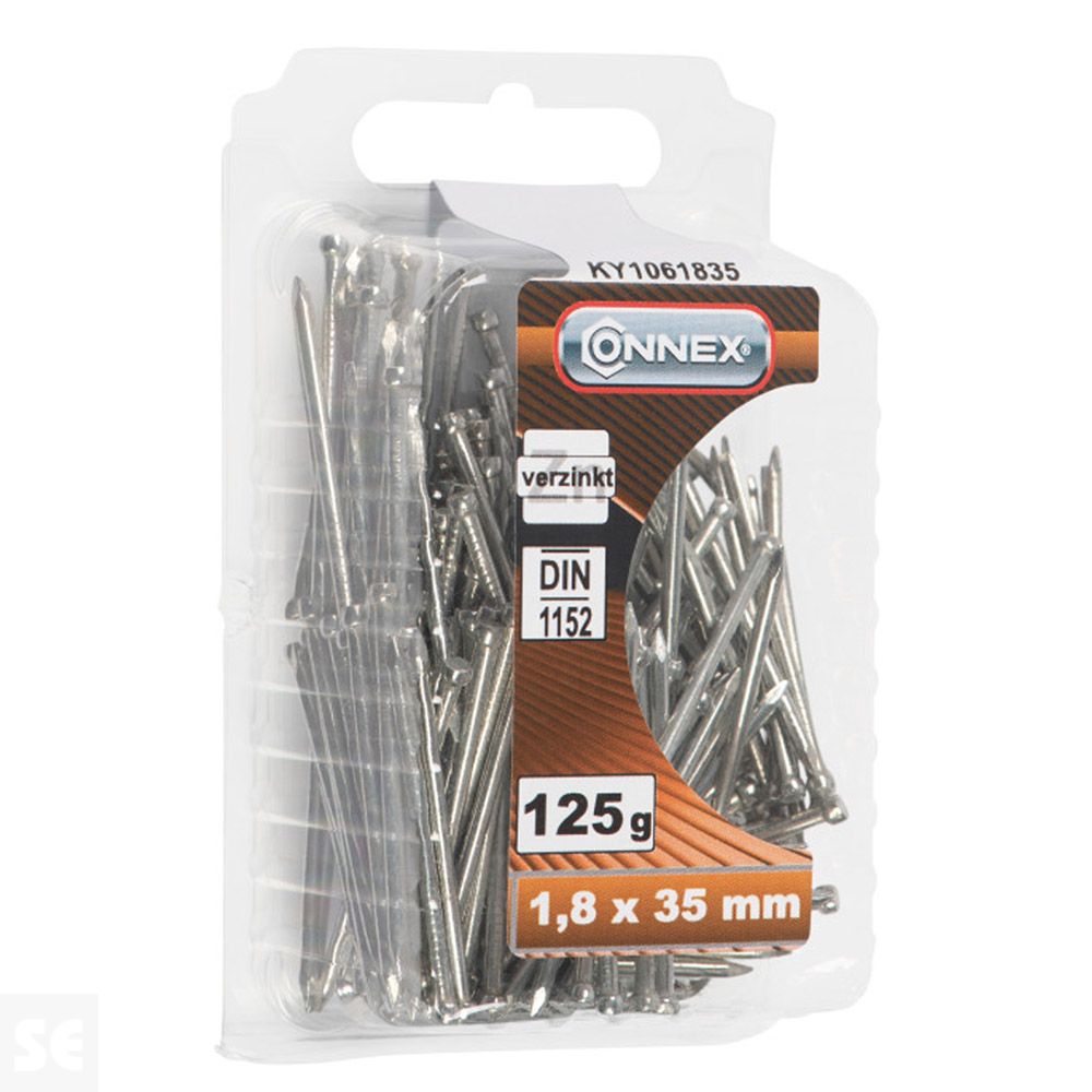 Clavos Cabeza Cónica Galvanizada 1,8 X 35 mm (125 gramos)