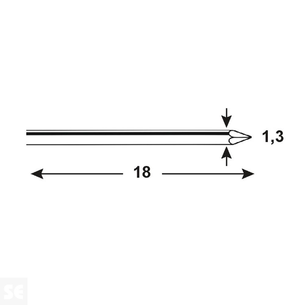 Clavos Cab.Perdidas Hierro 1,3x18mm. (80 gramos)