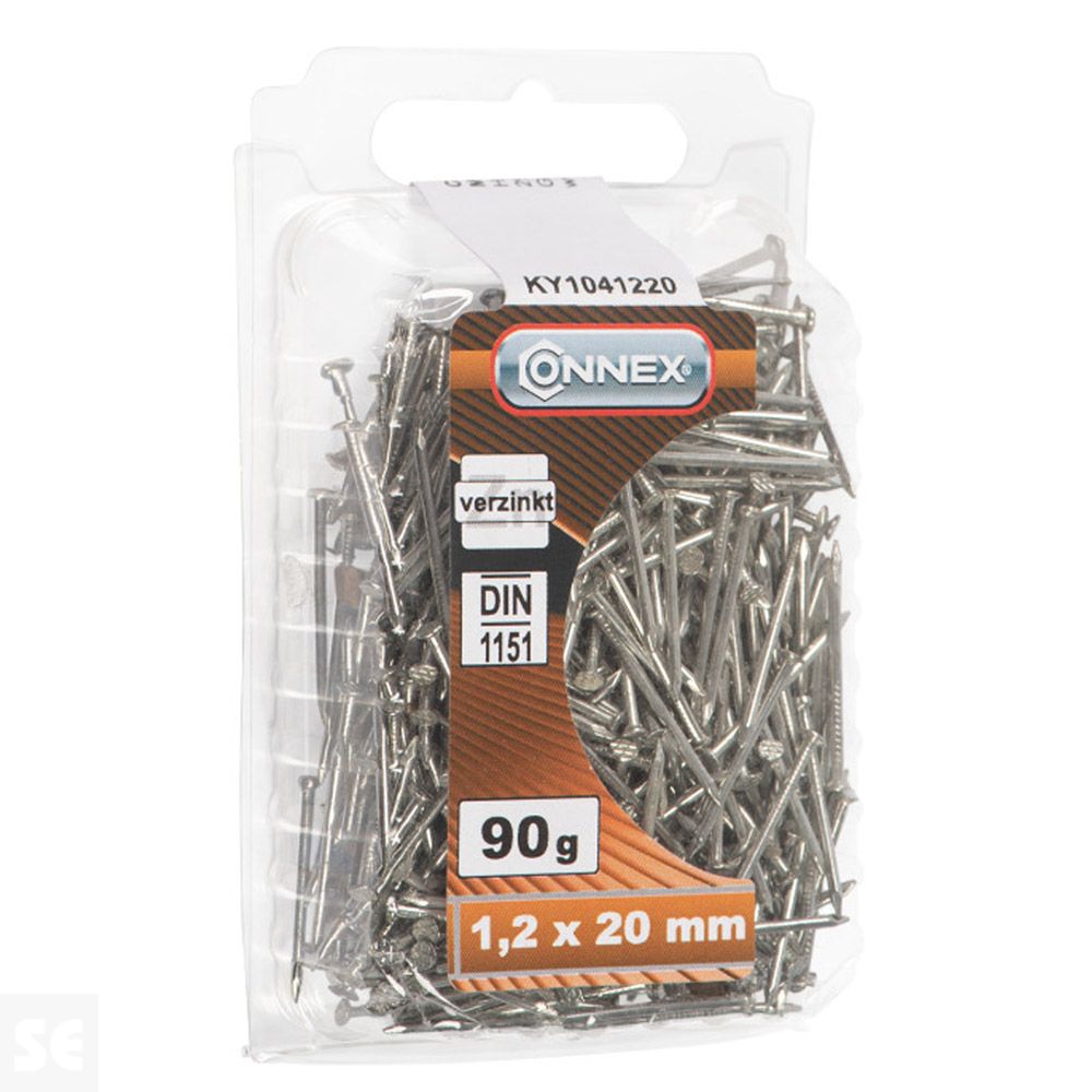 Clavos Cabeza Plana Galvanizada 1,2 X 20 mm (90 gramos)