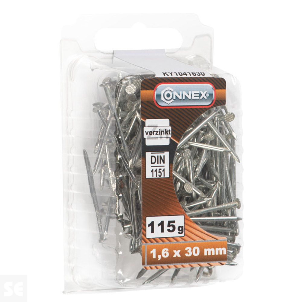 Clavos Cabeza Plana Galvanizada 1,6 X 30 mm (115 gramos)