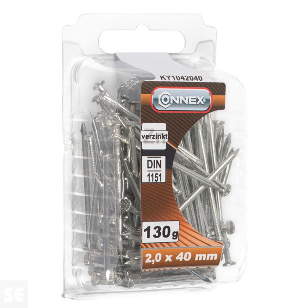 Clavos Cabeza Plana Galvanizada 2,0 X 40 mm (130 gramos)