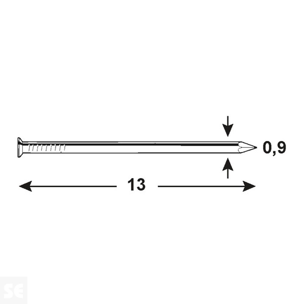 Clavos Metal Cabeza Plana 9x13 mm (80 gramos)