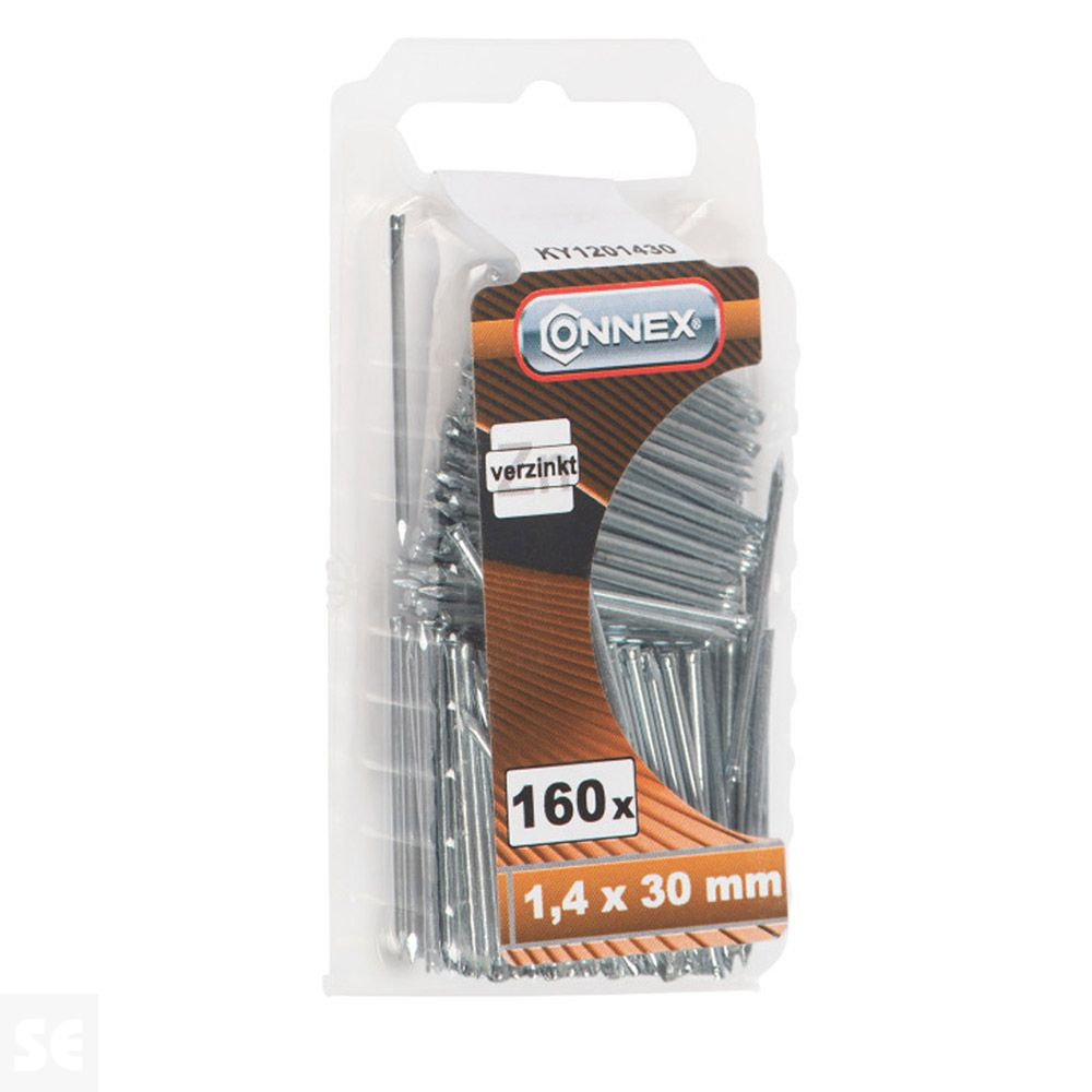 Clavos para Molduras galvanizados 1,4x30mm. (160u.)