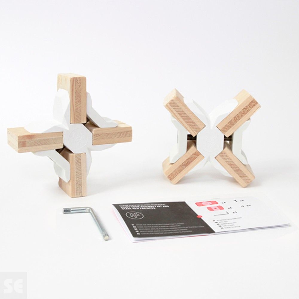 Conectores Ajustables en Cruz de color blanco | Servei Estació