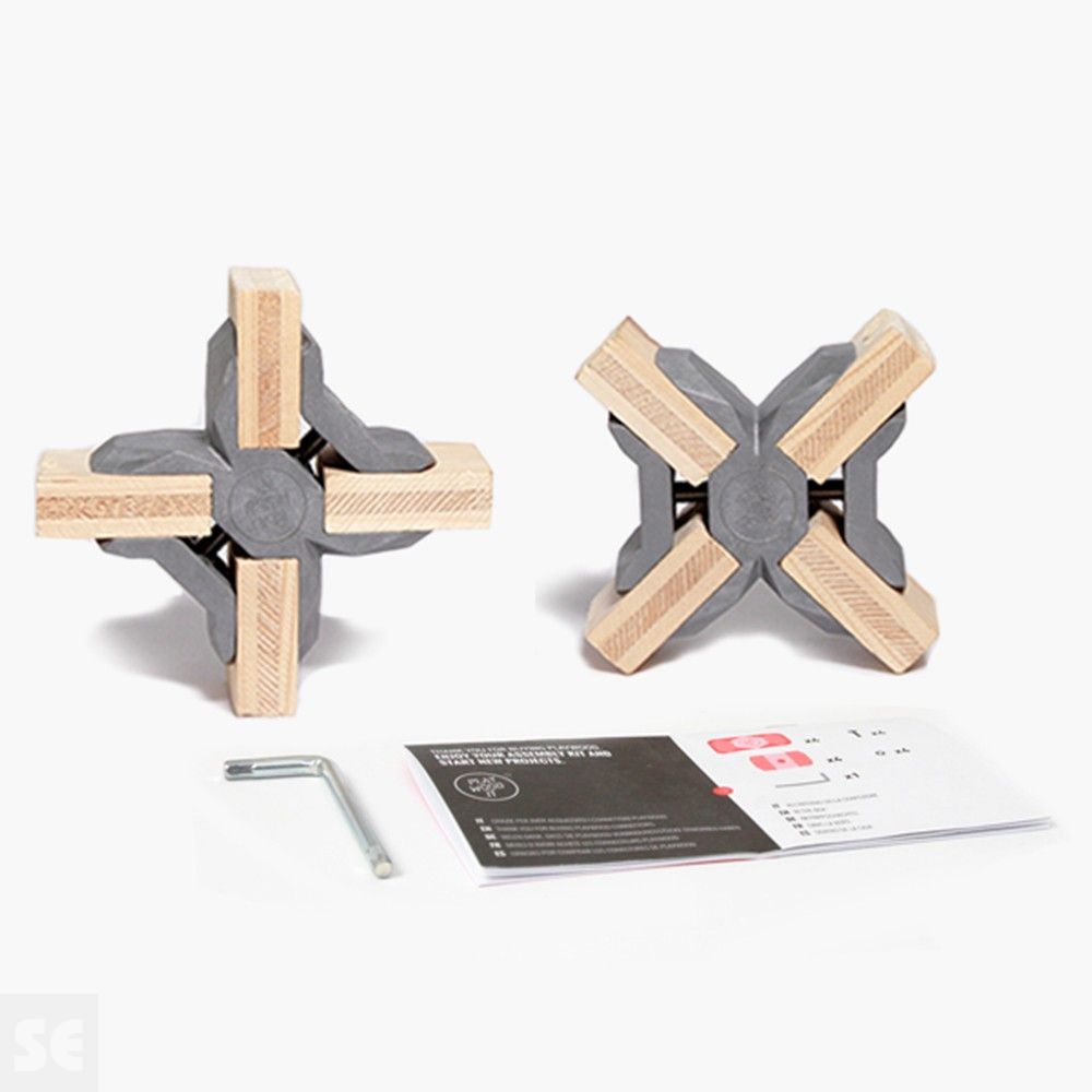 Conectores Ajustables en Cruz de color gris | Servei Estació