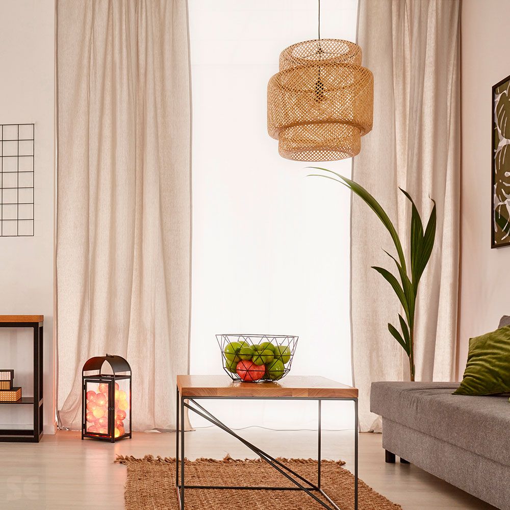 Cortina Ollaos Piedra 85%Pol&15%Lino 280x300cm