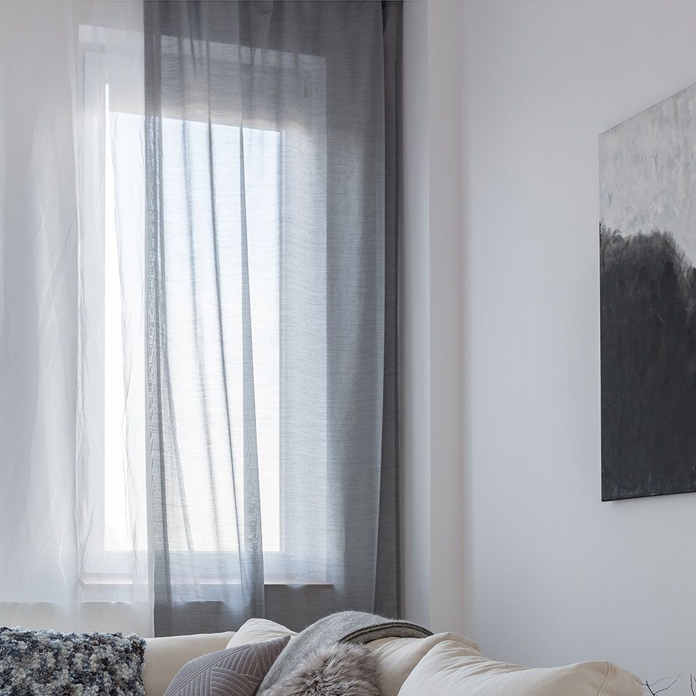 Cortina Ollaos Gris 85%Pol & 15%Lino 140x300cm