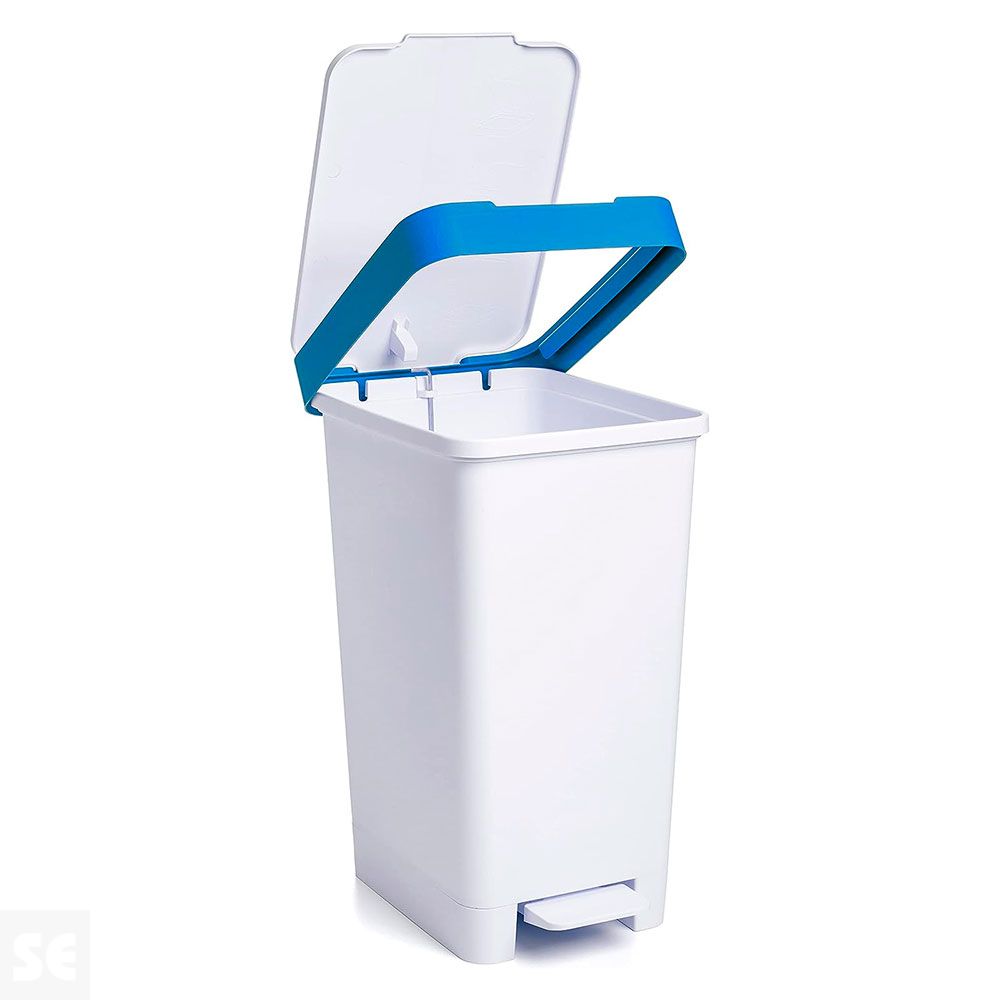 Cubo Basura Pedal Plástico Azul 25 l