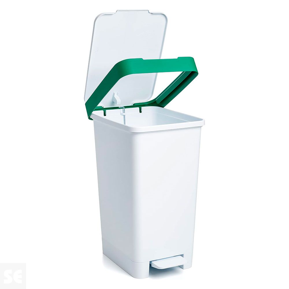 Cubo Basura Pedal Plástico Verde 25 l