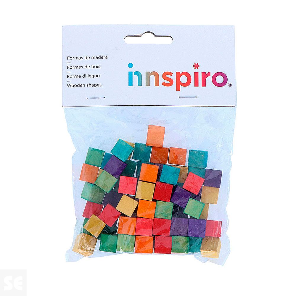 Cubos Madera Colores 12x12x12mm. 72u. 99580