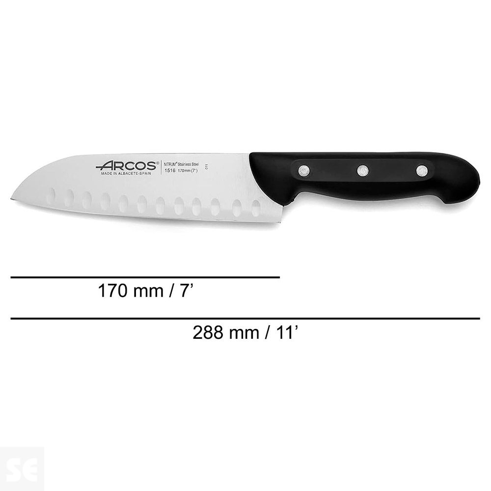 Cuchillo Maitre Santoku 170 mm
