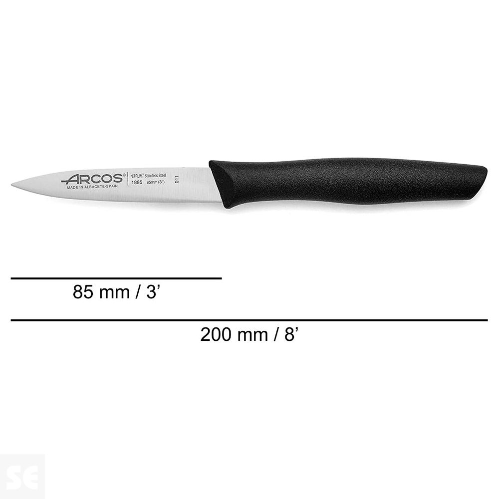 Cuchillo Nova Pelar Negro 85 mm