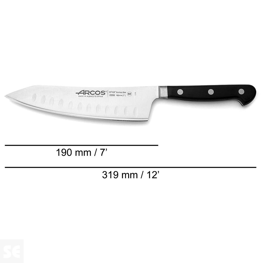 Cuchillo Ópera Santoku Basculante 180 mm