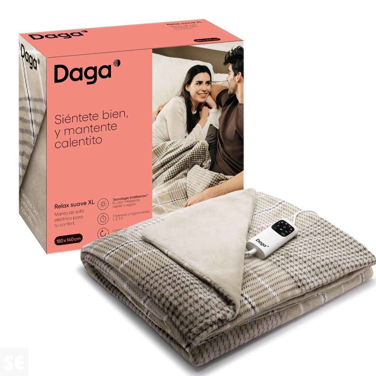 Manta Daga Relax Suave XL 3 Prog. 6 Temp. 180x140 cm