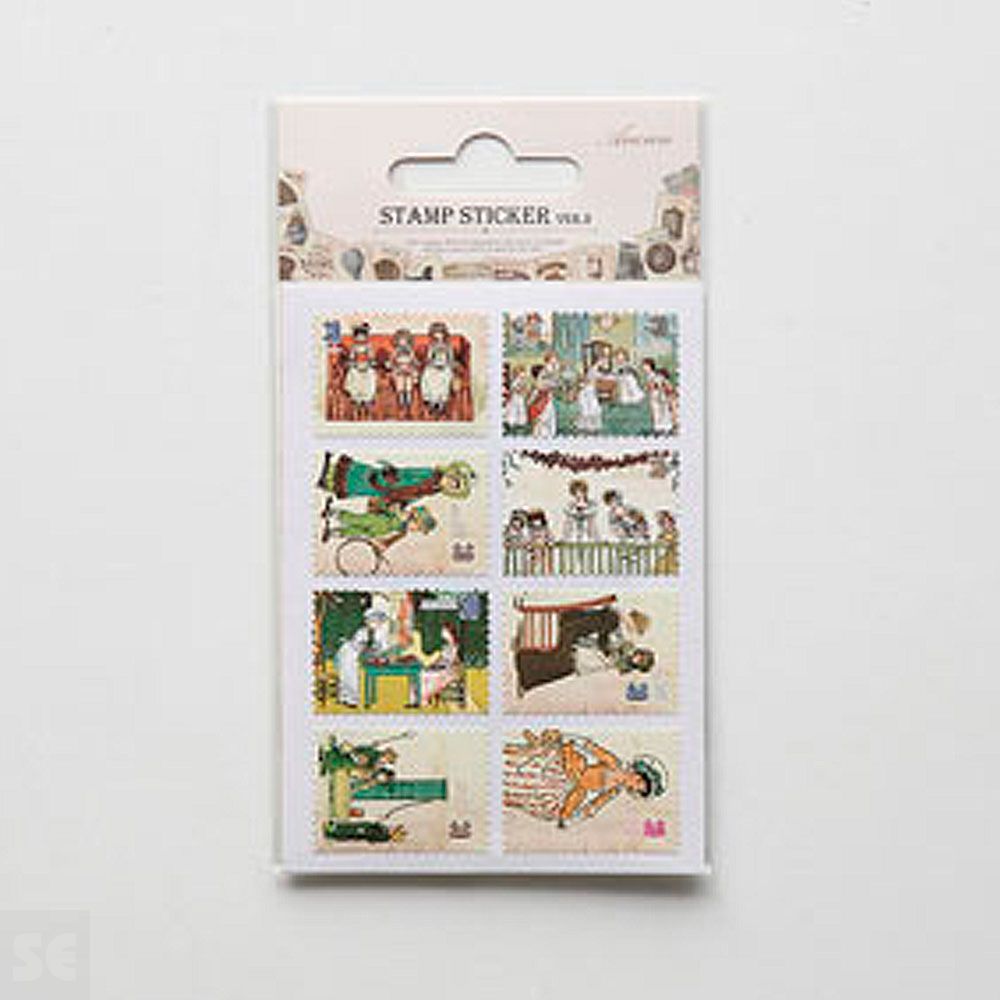 Sellos Papel Adhesivos Little Girl 7x12 cm 2 Hojas