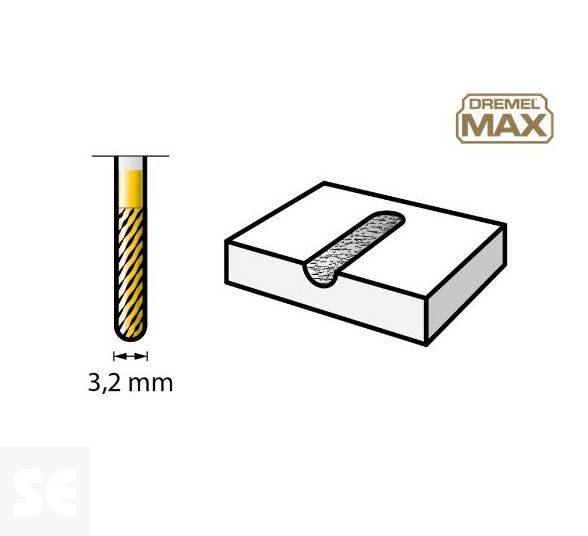Fresa Dremel Premium Carburo Tungsteno Nitruro Titanio 3,2 Mm. 9903 Max