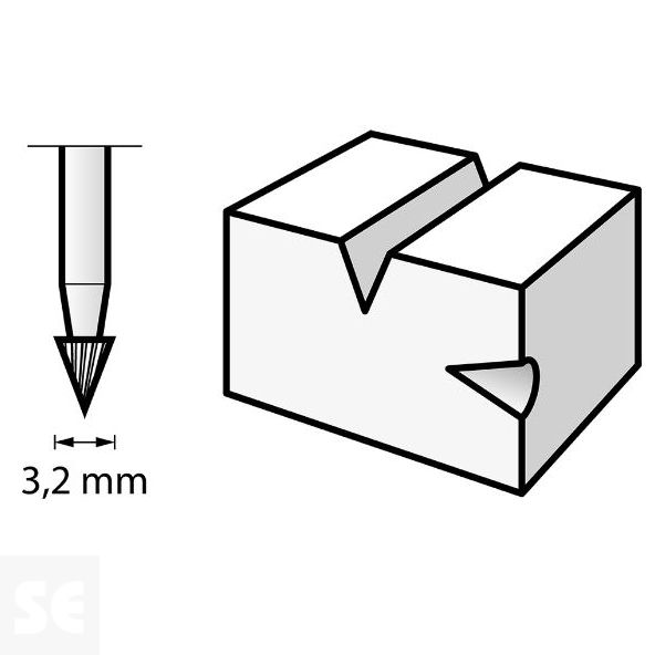 Fresa para Tallar Grabar y Fresar 3,2mm. Dremel 118 (2u.)