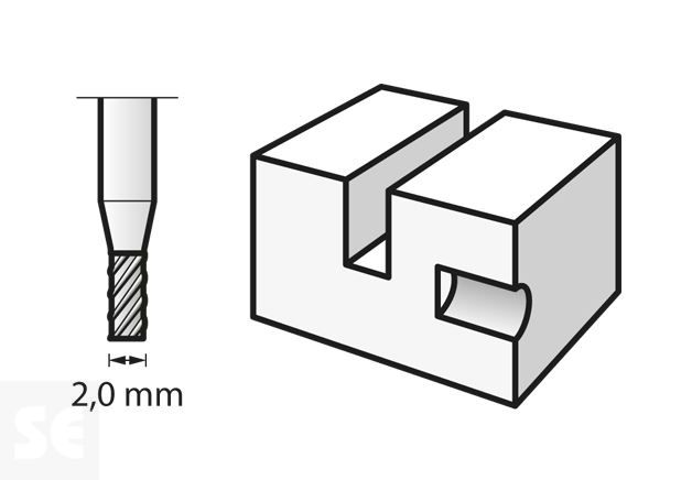 Espiga de 2 Mm. para Moldeado. Dremel 193 (2u.)