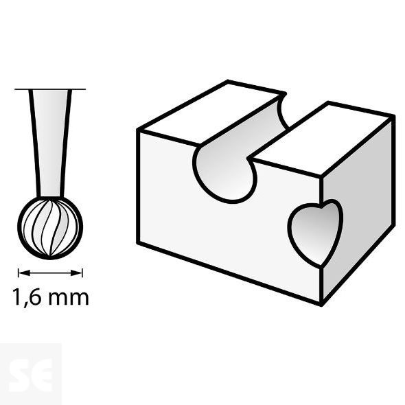 Fresa para grabar 1,6 mm