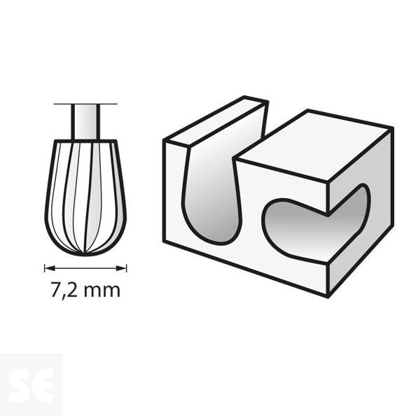 Fresa para Tallar Grabar y Fresar 6,4mm. Dremel 134 (2u.)