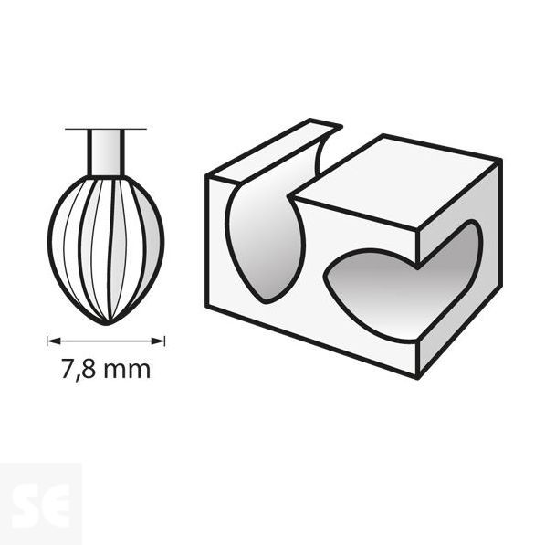 Fresa para Tallar Grabar y Fresar 7,8mm. Dremel 144 (2u.)