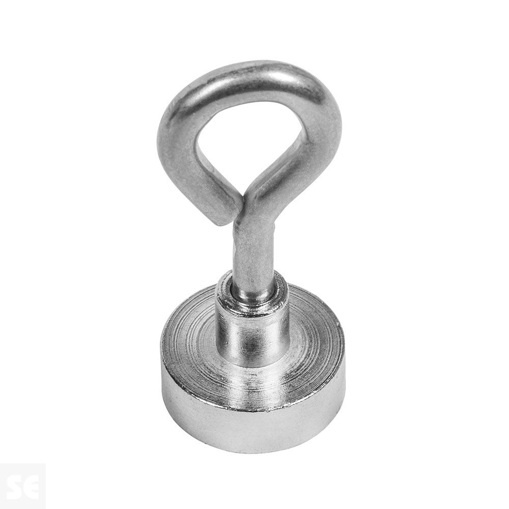Imán Neodimio con Gancho Cerrado M5 Diámetro 20 mm - Fuerza 11 kg (1u.) | Servei Estació