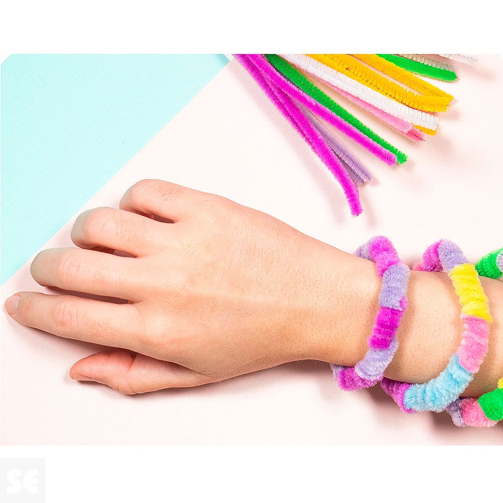 Limpiapipas Chenilla Mix Colores Claros 6mmx30 cm 50 uds.