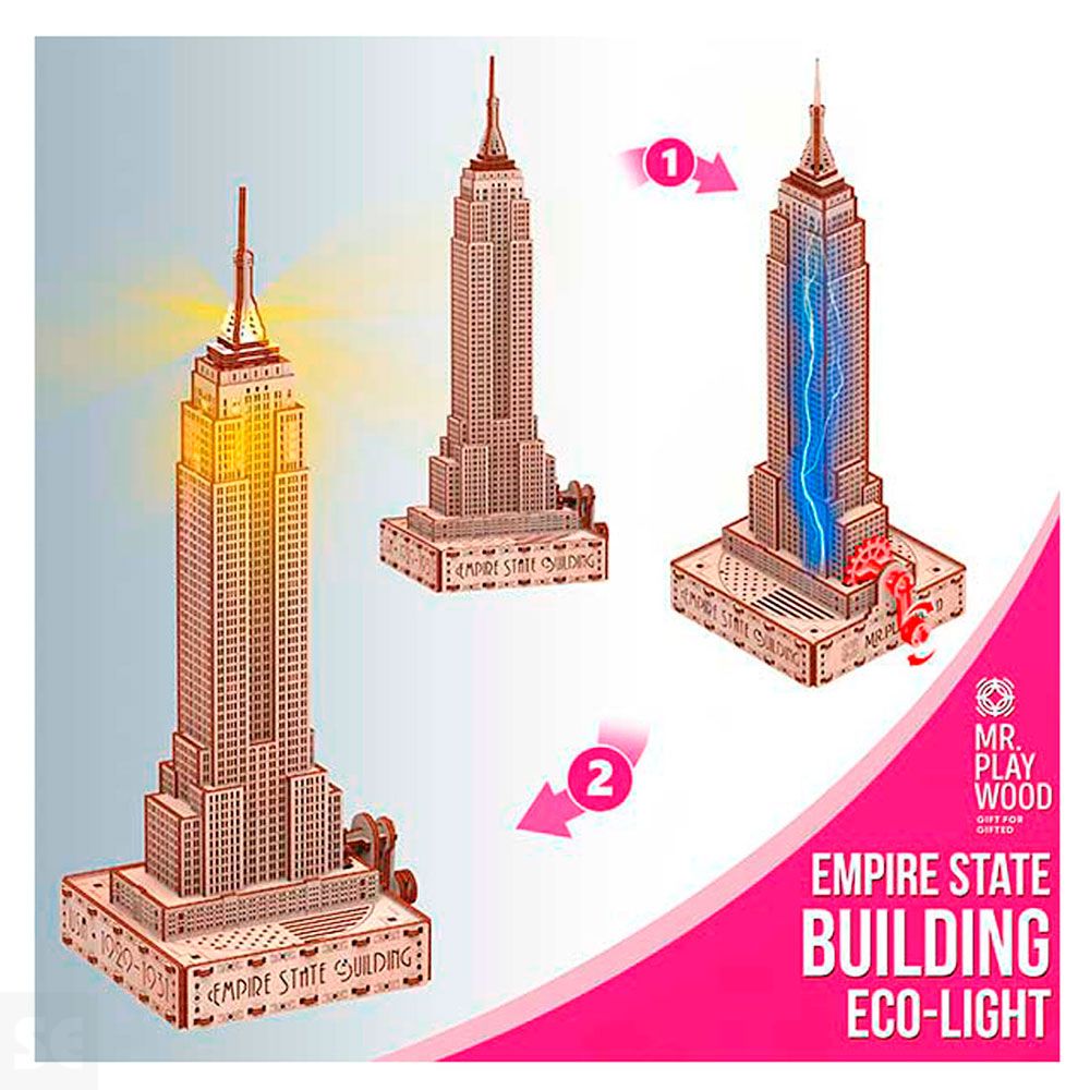 Mr. Playwood Empire State Building (Eco - light) 168 piezas