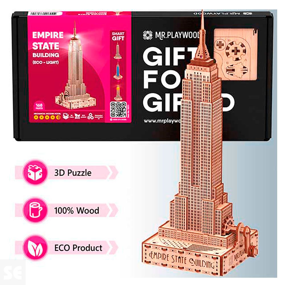 Mr. Playwood Empire State Building (Eco - light) 168 piezas