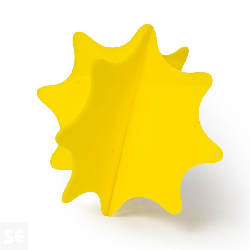 Estrella de Metacrilato colores puntas redondas de color amarillo flúor | Servei Estació