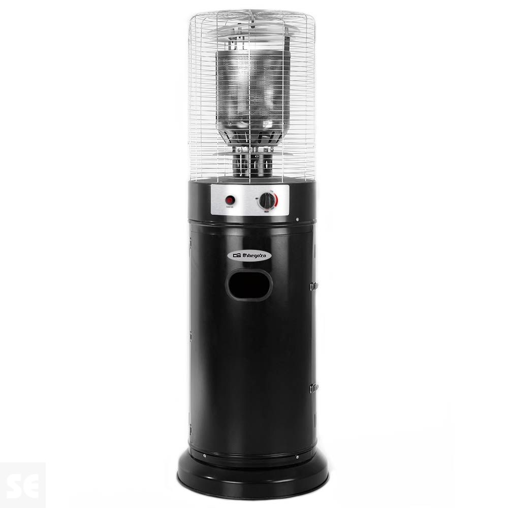 Estufa Gas Exterior Negra Potencia 5 kW-11 kW - Alto 1,36 cm