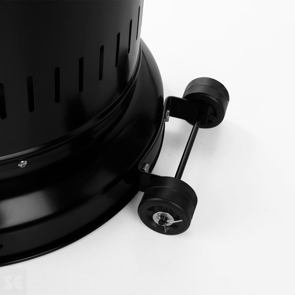 Estufa Gas Exterior Negra Potencia 5 kW-11 kW - Alto 1,36 cm