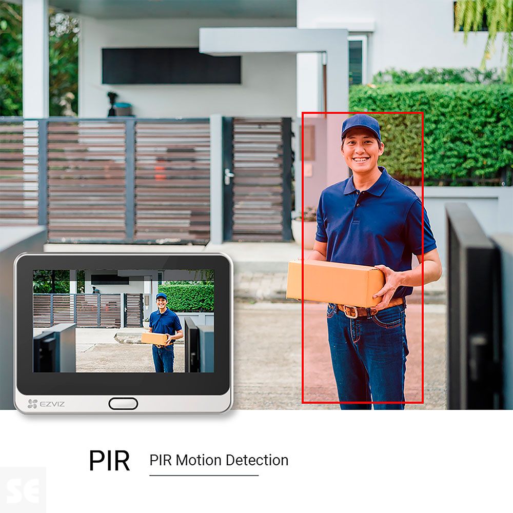 Ezviz Dp2c Mirilla Inteligente Plata y Negro Full Hd Wi-Fi
