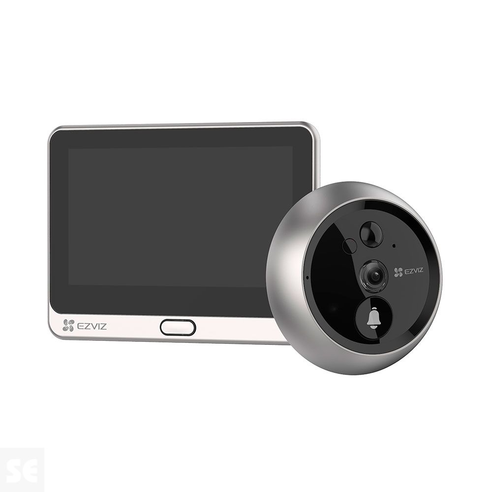 Ezviz Dp2c Mirilla Inteligente Plata y Negro Full Hd Wi-Fi