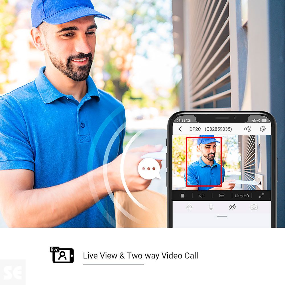 Ezviz Dp2c Mirilla Inteligente Plata y Negro Full Hd Wi-Fi