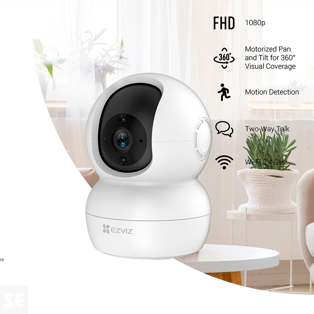 Ezviz Cámara de Vigilancia Ty2 Blanco Wi-Fi, Full Hd