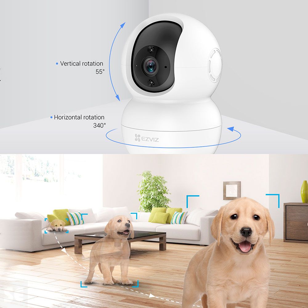 Ezviz Cámara de Vigilancia Ty2 Blanco Wi-Fi, Full Hd
