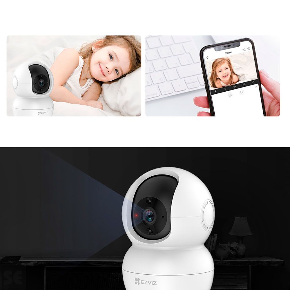 Ezviz Cámara de Vigilancia Ty2 Blanco Wi-Fi, Full Hd