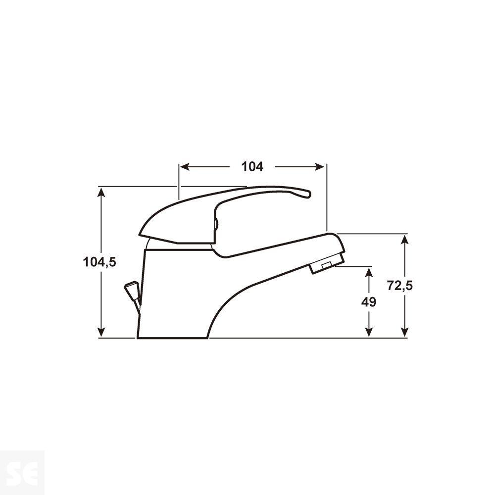 Monomando Grifo Lavabo Mod. Fabio 