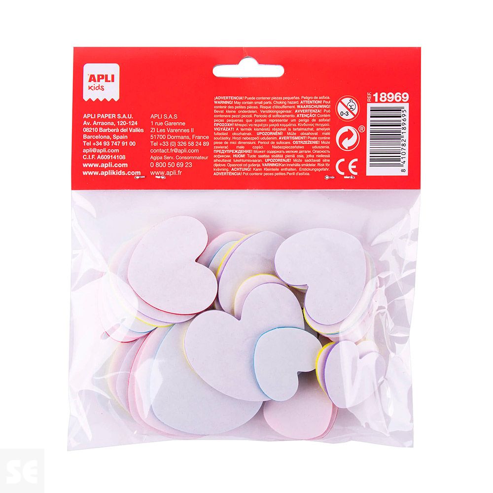 Formas Fieltro Corazones 40 uds.